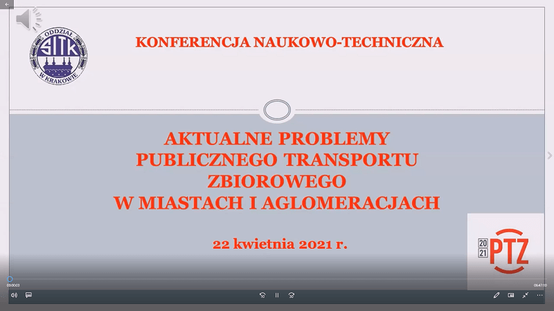 SPRAWOZDANIE - AKTUALNE PROBLEMY PUBLICZNEGO TRANSPORTU ZBIOROWEGO W MIASTACH I AGLOMERACJACH